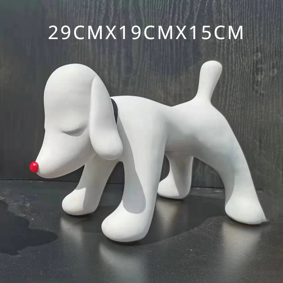 Animal Table Figurine White Miniatures Sculpture Modern Room Bedroom Decoration Accessories Valentine Gift Home Decor Items